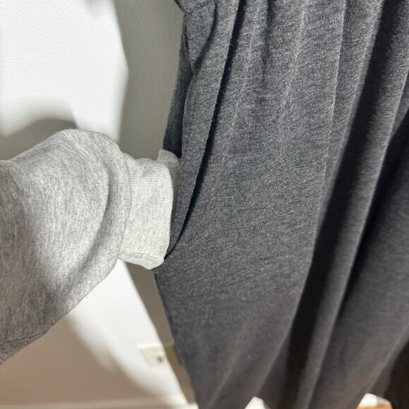 Three Bird Nest Relaxed Wide leg Jumpsuit Women XL Gray Pocket Lounge Casual - Picture 10 of 11